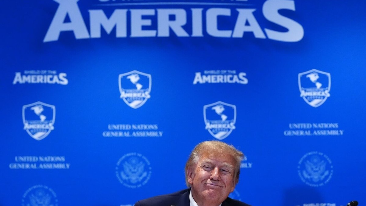 U.S. President Donald Trump at a UN General Assembly event in New York on 22 September 2026. Photo: Julia Demaree Nikhinson/AP