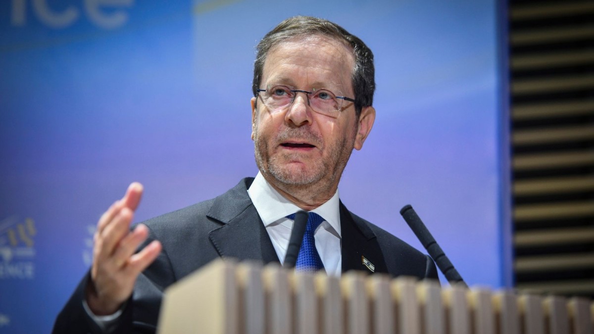 Israeli President Isaac Herzog speaks at the Herzliya Conference at Reichman University in June 2026 (i24NEWS)
