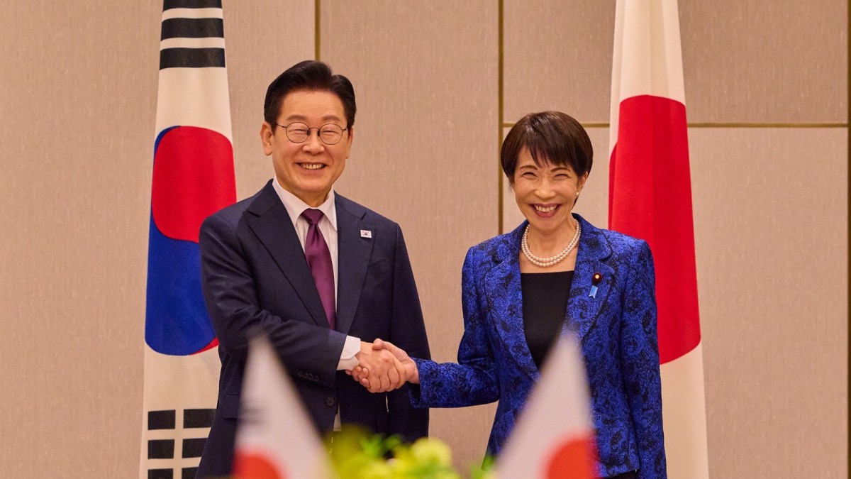 South Korean President Lee Jae-myung and Japanese Prime Minister Sanae Takaichi during a year of shuttle diplomacy
