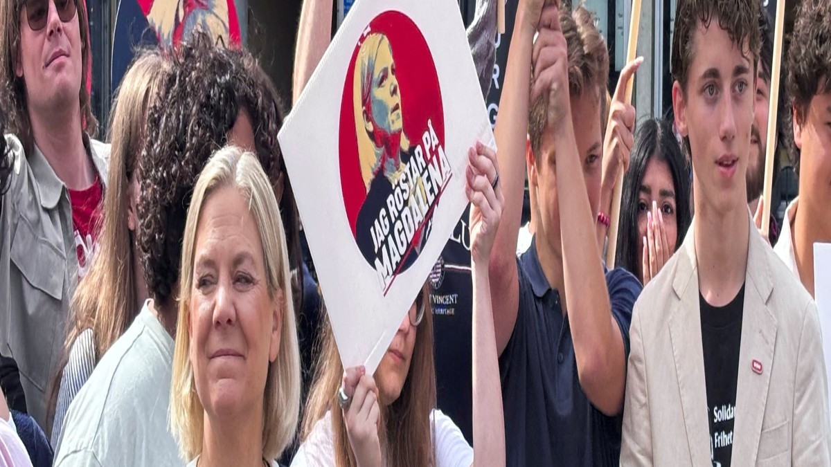 Social Democrat leader Magdalena Andersson stands outside her party's headquarters at the start of the election campaign in Uppsala, Sweden, on 3 August 2026. Photo: Reuters