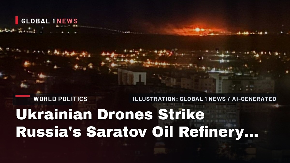 Ukrainian Drones Strike Russia's Saratov Oil Refinery, Igniting Major Blaze