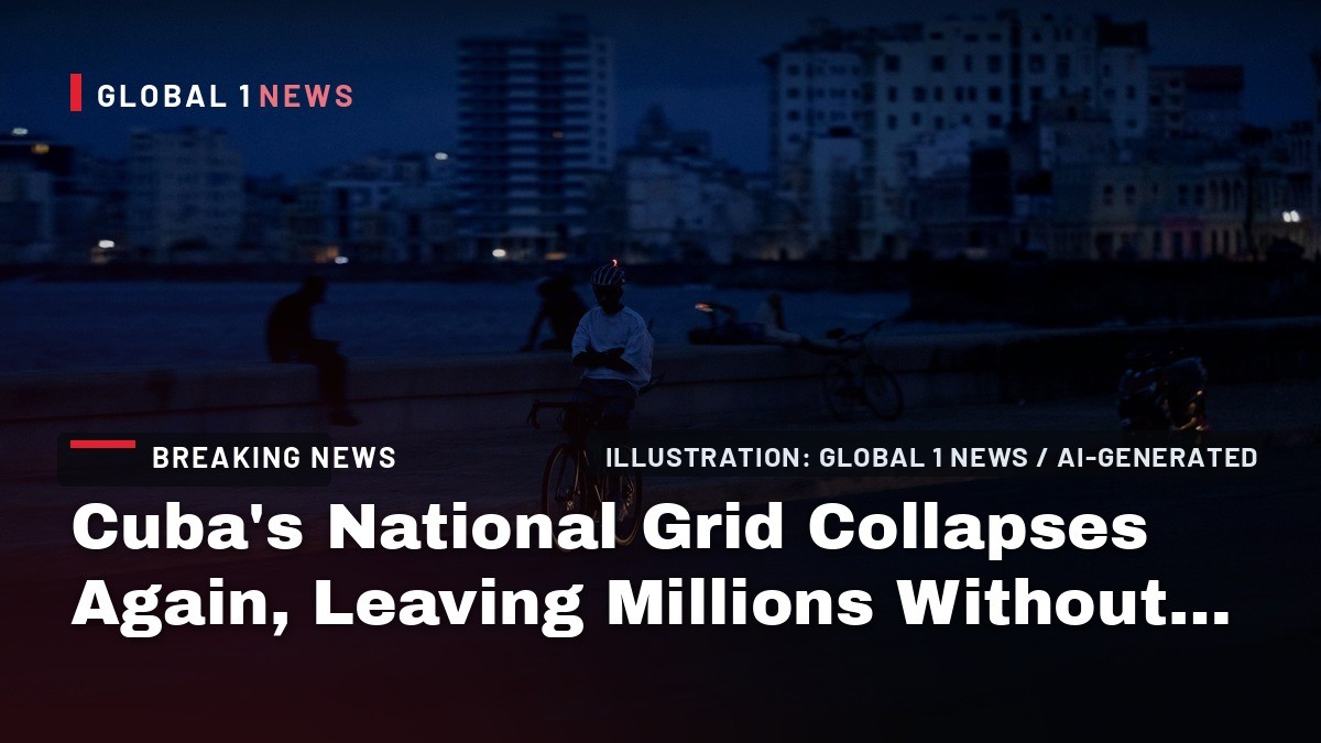 Cuba's National Grid Collapses Again, Leaving Millions Without Power