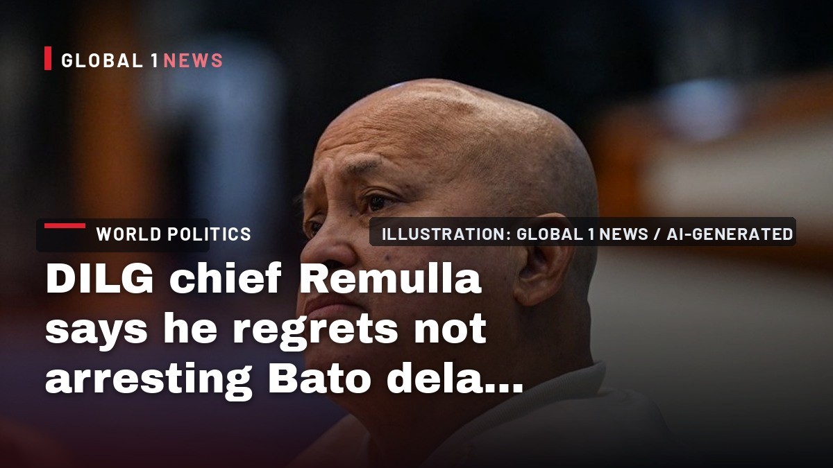 DILG chief Remulla says he regrets not arresting Bato dela Rosa
