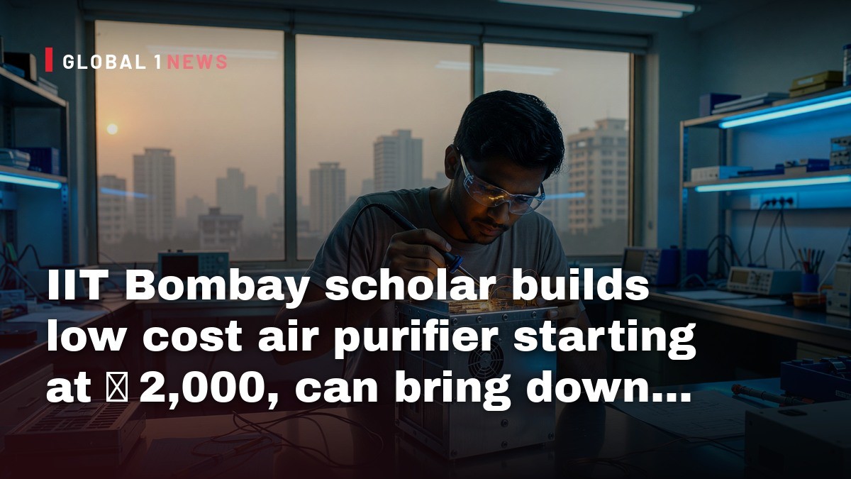IIT Bombay scholar builds low cost air purifier starting at ₹2,000, can bring down AQI by 85% - How he did it? Details