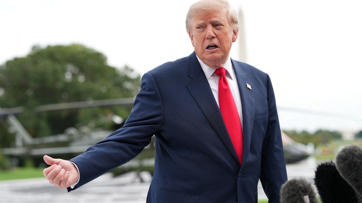 US President Donald Trump speaks to reporters in Washington, in a photograph dated 9 October 2026. Photo: Reuters via Al Jazeera