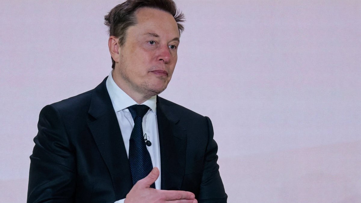 Elon Musk at the Mellon Auditorium in Washington, D.C. Photo: Kylie Cooper/Reuters via The Guardian