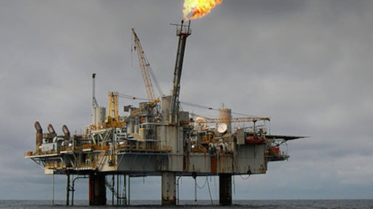An offshore drilling rig standing on its legs in Gabonese waters. Photo: BusinessDay