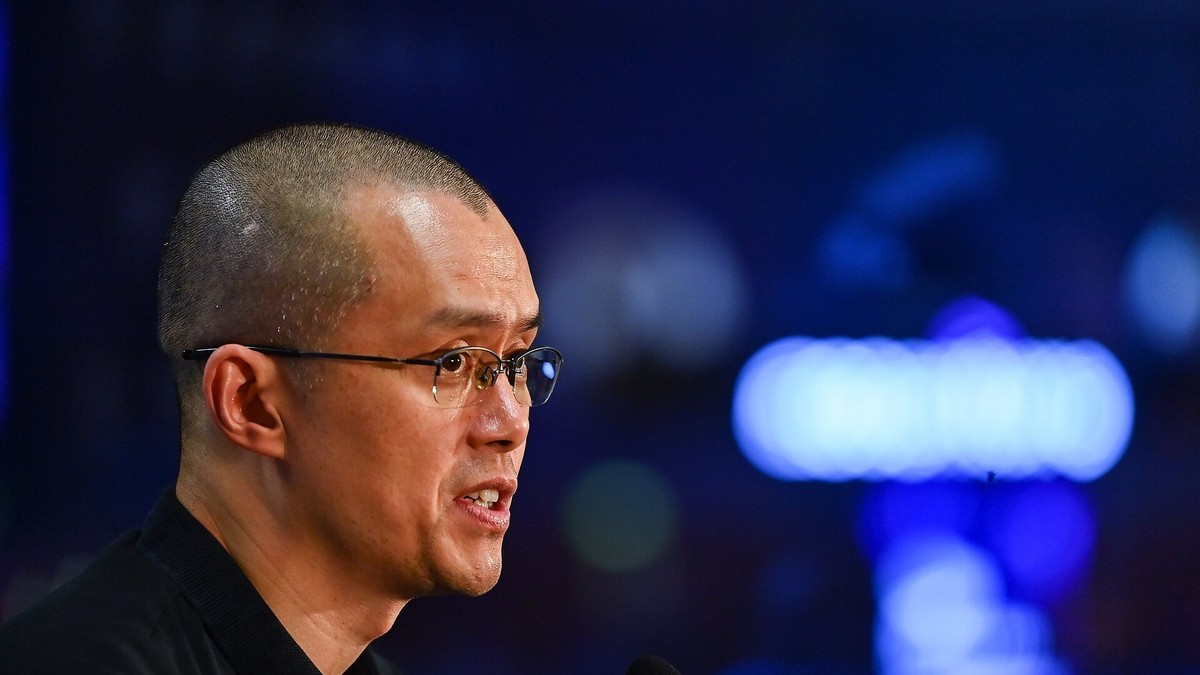 Binance co-founder Changpeng Zhao speaks at a press event during Web Summit 2022 in Lisbon. Photo: Ben McShane/Web Summit via Sportsfile (CC BY 2.0)