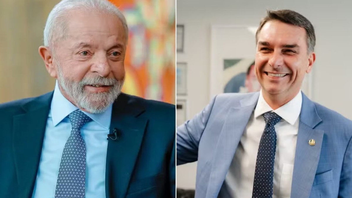 Flávio Bolsonaro and Lula, the two candidates in Brazil's presidential runoff. Photo: Ricardo Stuckert / Vittor Sales via g1