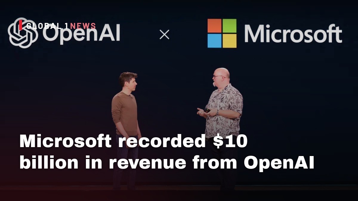 Microsoft recorded $10 billion in revenue from OpenAI