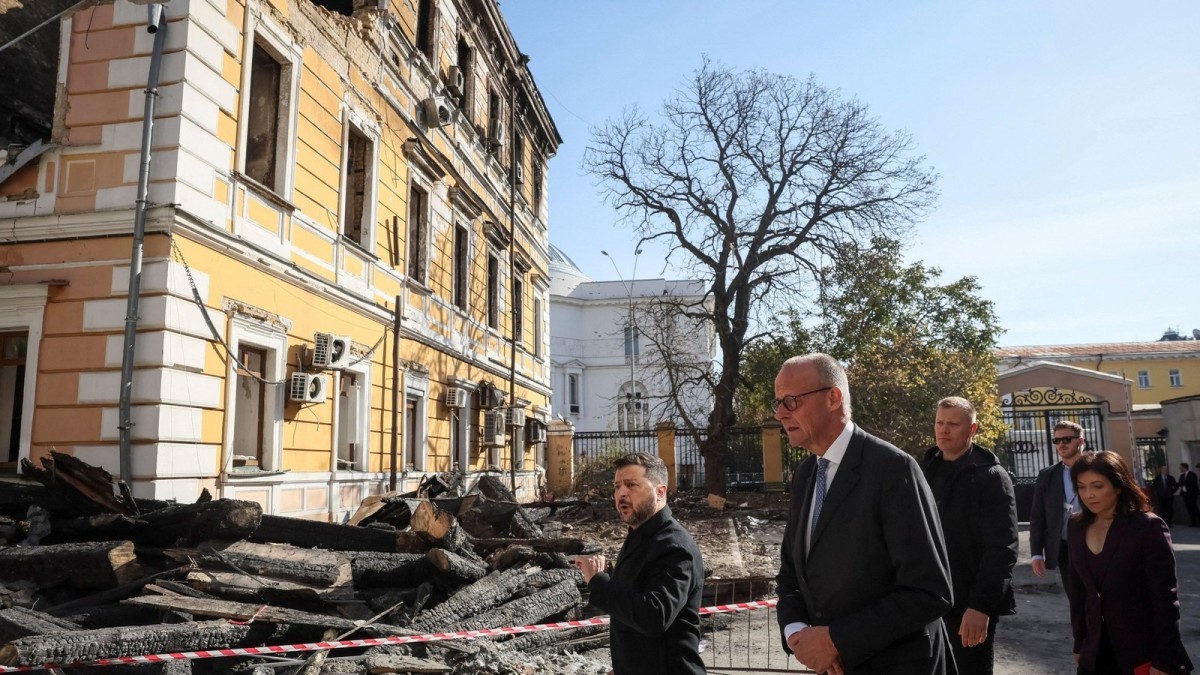 Russia takes aim at Kyiv when Germany's Merz makes surprise trip