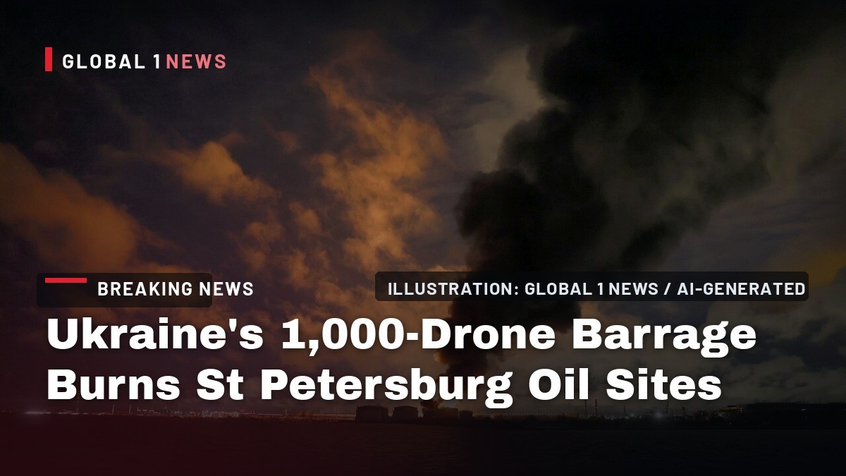 Ukraine's 1,000-Drone Barrage Burns St Petersburg Oil Sites as Washington Waives Sanctions