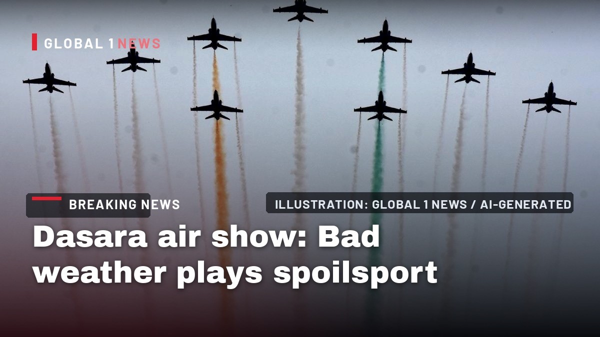 Dasara air show: Bad weather plays spoilsport