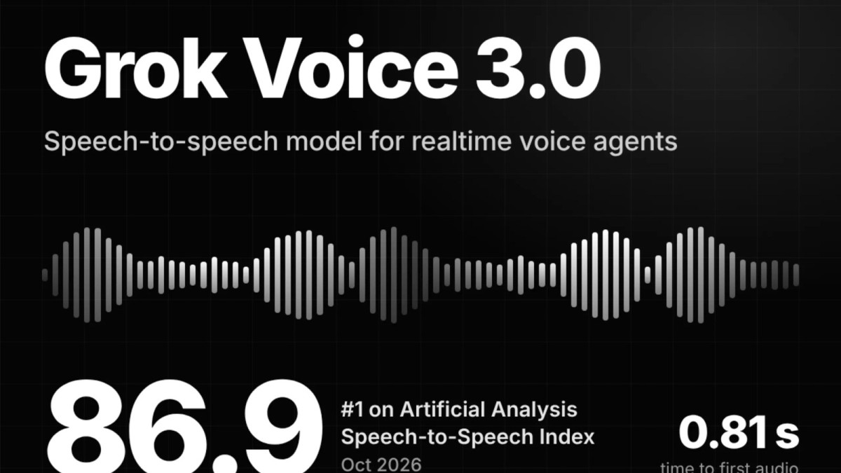 Meet Grok Voice 3.0: SpaceXAI Voice Agent Model Ranks #1 on Artificial Analysis