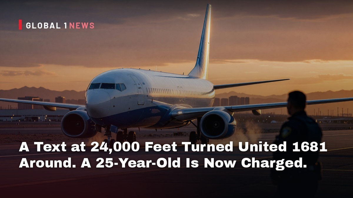 A Text at 24,000 Feet Turned United 1681 Around. A 25-Year-Old Is Now Charged.