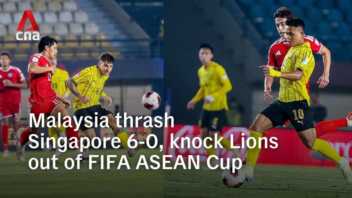 Malaysia routs Singapore 6-0 as Indonesia secures Group A lead in FIFA ASEAN Cup