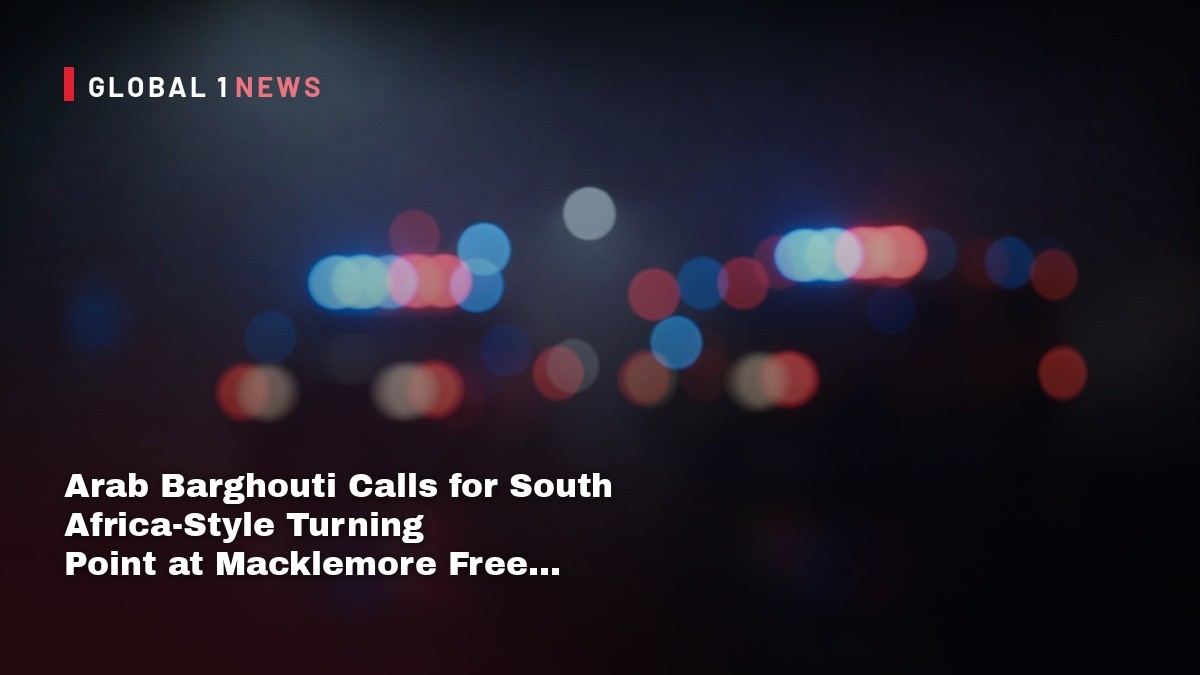 Arab Barghouti Calls for South Africa‑Style Turning Point at Macklemore Free Palestine Concert