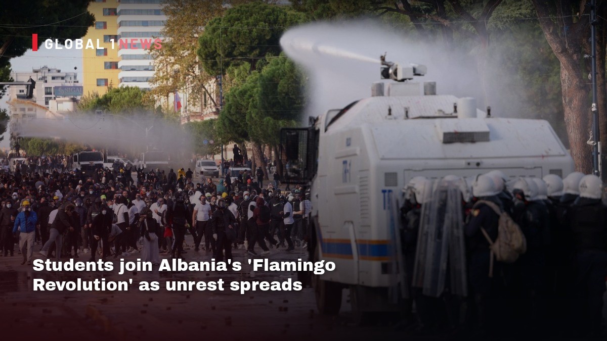 Students join Albania’s ‘Flamingo Revolution’ as unrest spreads