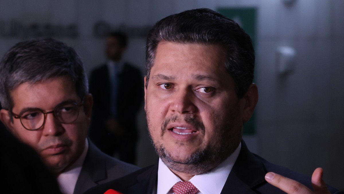 President of the Brazilian Senate Davi Alcolumbre speaks during a press conference. Photo: Lula Marques/Agencia Brasil
