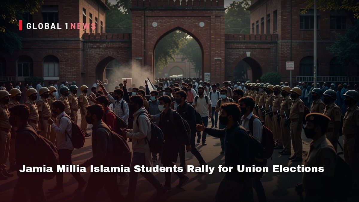 Jamia Millia Islamia Students Rally for Union Elections Amid Section 163 Enforcement