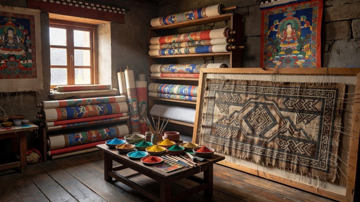 Xizang Artist Revives Thangka Tradition with Wool in Cultural Soft‑Power Showcase
