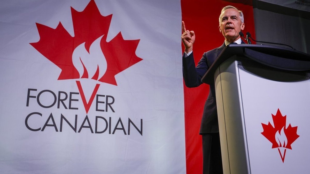 Prime Minister Mark Carney speaks at a Forever Canadian rally in Calgary on Thursday, 15 October 2026. Photo: Global News/The Canadian Press