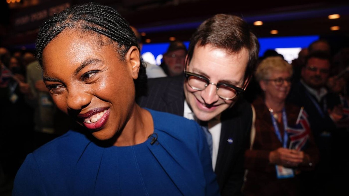 Conservative leader Kemi Badenoch leaves the stage after her keynote speech at her party's conference in Birmingham on 7 October 2026. Photo: Jacob King/Pool Photo via AP