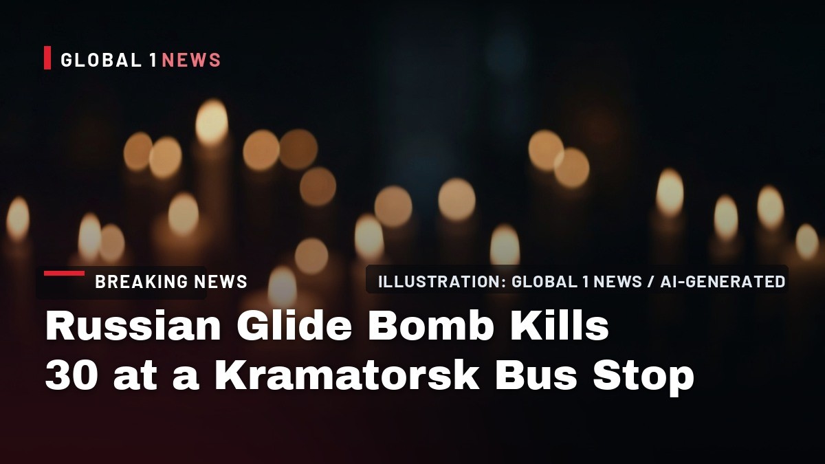 Russian Glide Bomb Kills 30 at a Kramatorsk Bus Stop as Pryluky Toll Reaches 22