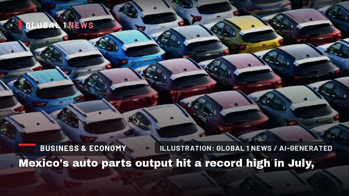 Mexico’s auto parts output hit a record high in July, but assembled vehicle production and exports are declining