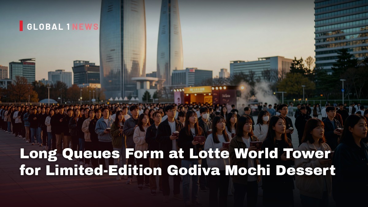 Long Queues Form at Lotte World Tower for Limited‑Edition Godiva Mochi Dessert