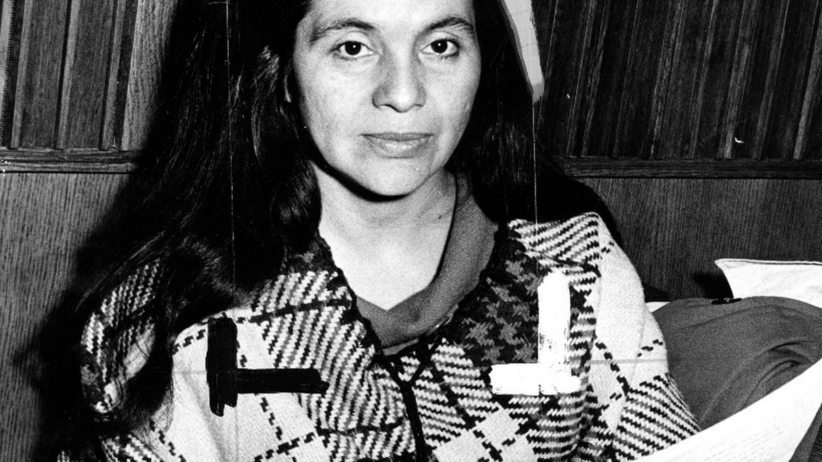Dolores Huerta of the United Farm Workers at a subcommittee meeting on migratory labor. Photo: Getty Images via ABC7 Eyewitness News
