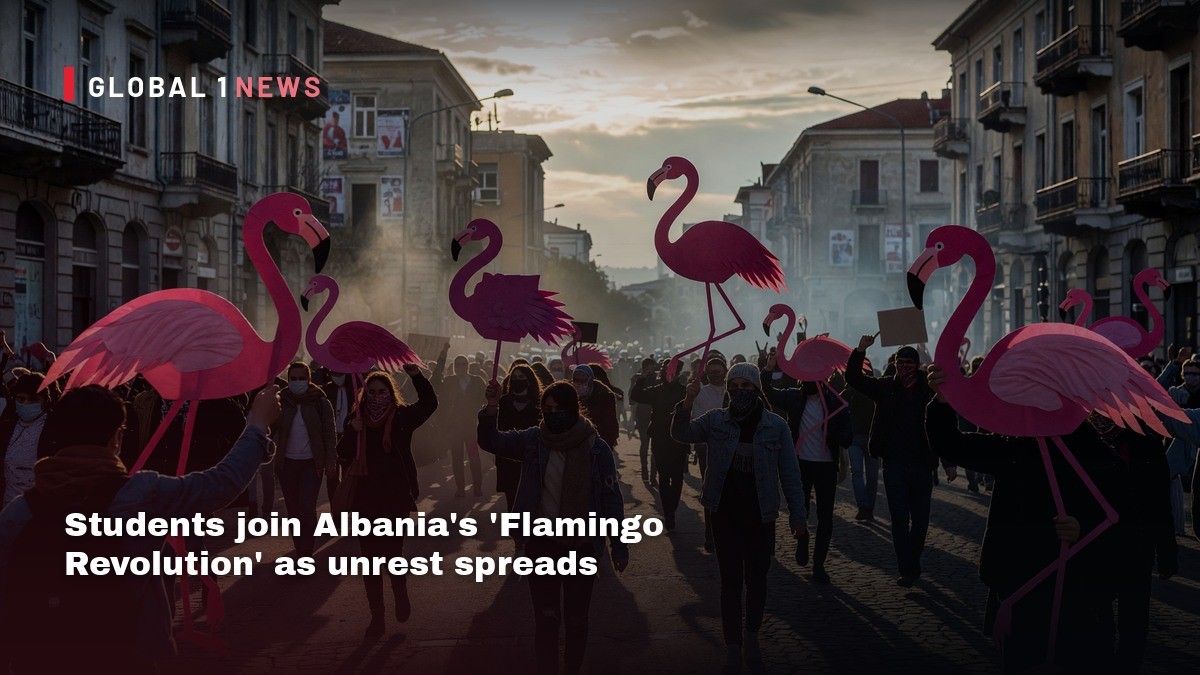 Students join Albania’s ‘Flamingo Revolution’ as unrest spreads