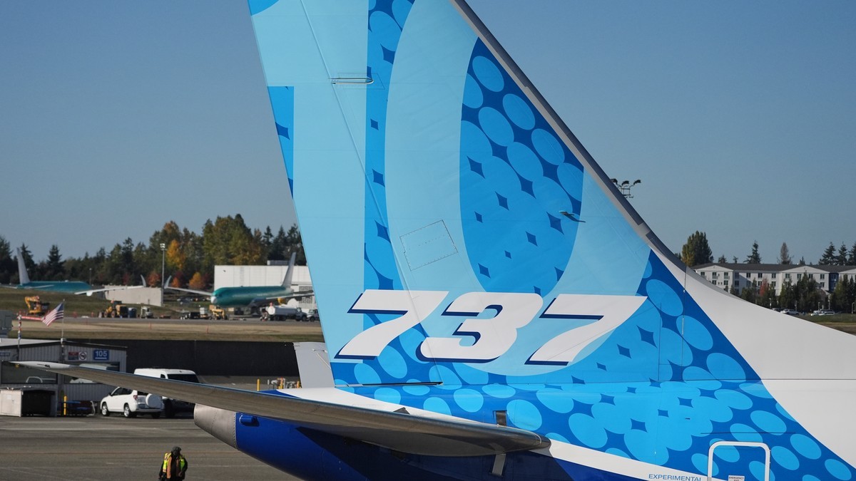 A Boeing 737 MAX 10 aircraft at Boeing's factory in Everett, Washington, on 20 October 2026. Photo: Lindsey Wasson/AP
