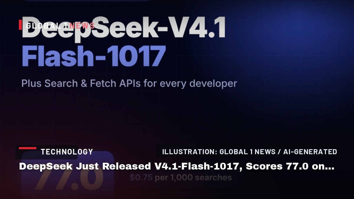 DeepSeek Just Released V4.1-Flash-1017, Scores 77.0 on DeepSWE, Opens Search API