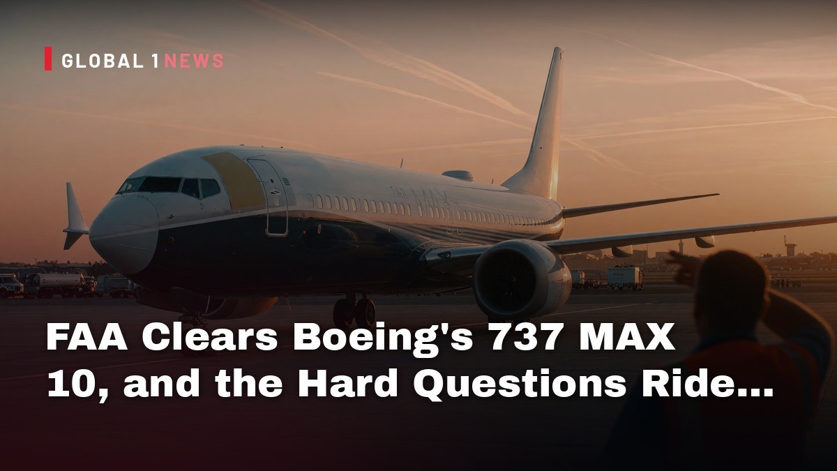 FAA Clears Boeing's 737 MAX 10, and the Hard Questions Ride Along
