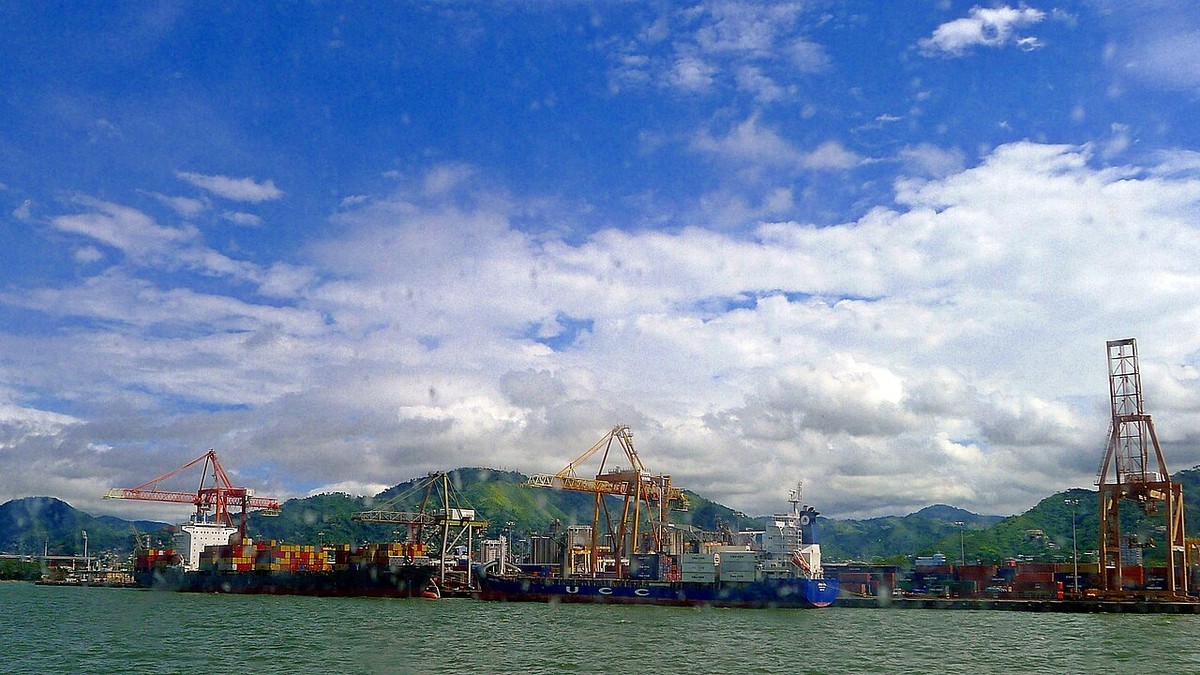 The Point Lisas port terminal in central Trinidad, which serves the industrial estate. Photo: Kalamazadkhan via Wikimedia Commons, CC BY-SA 4.0