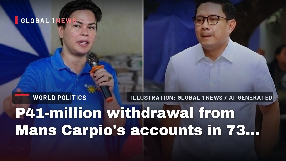 P41-million withdrawal from Mans Carpio’s accounts in 73 minutes ‘unusual' — witness