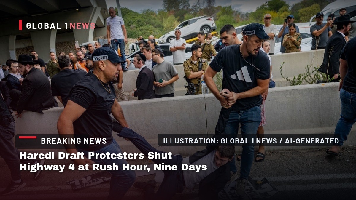 Haredi Draft Protesters Shut Highway 4 at Rush Hour, Nine Days Before Israel Votes