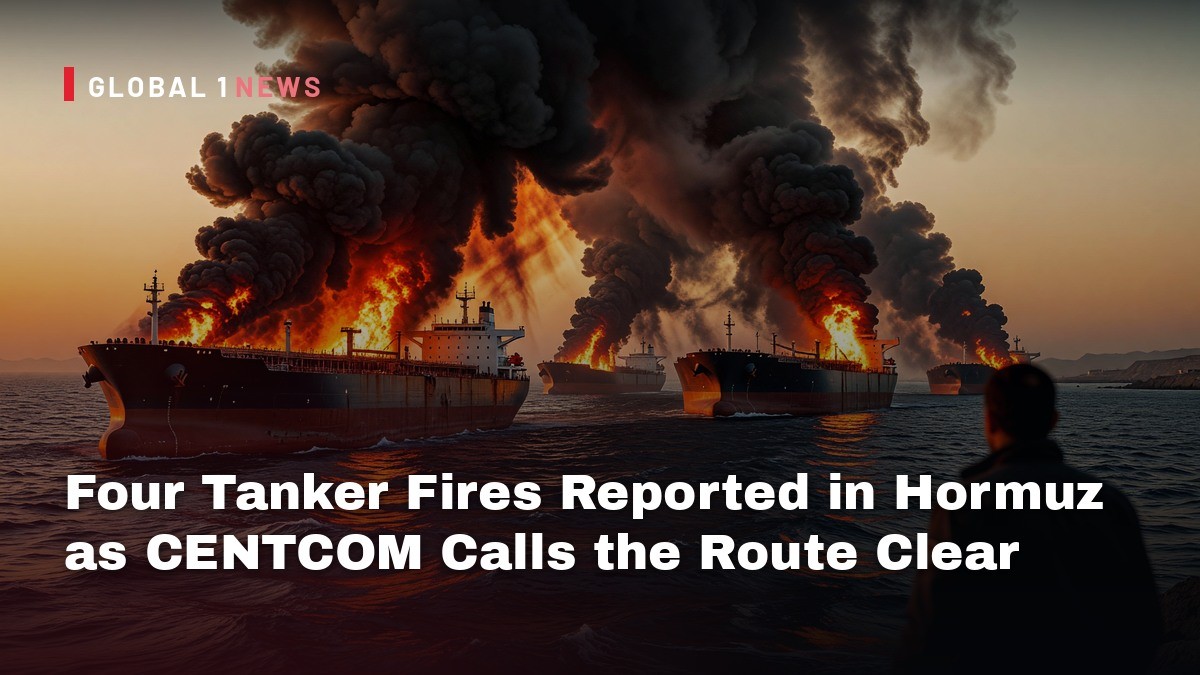 Four Tanker Fires Reported in Hormuz as CENTCOM Calls the Route Clear