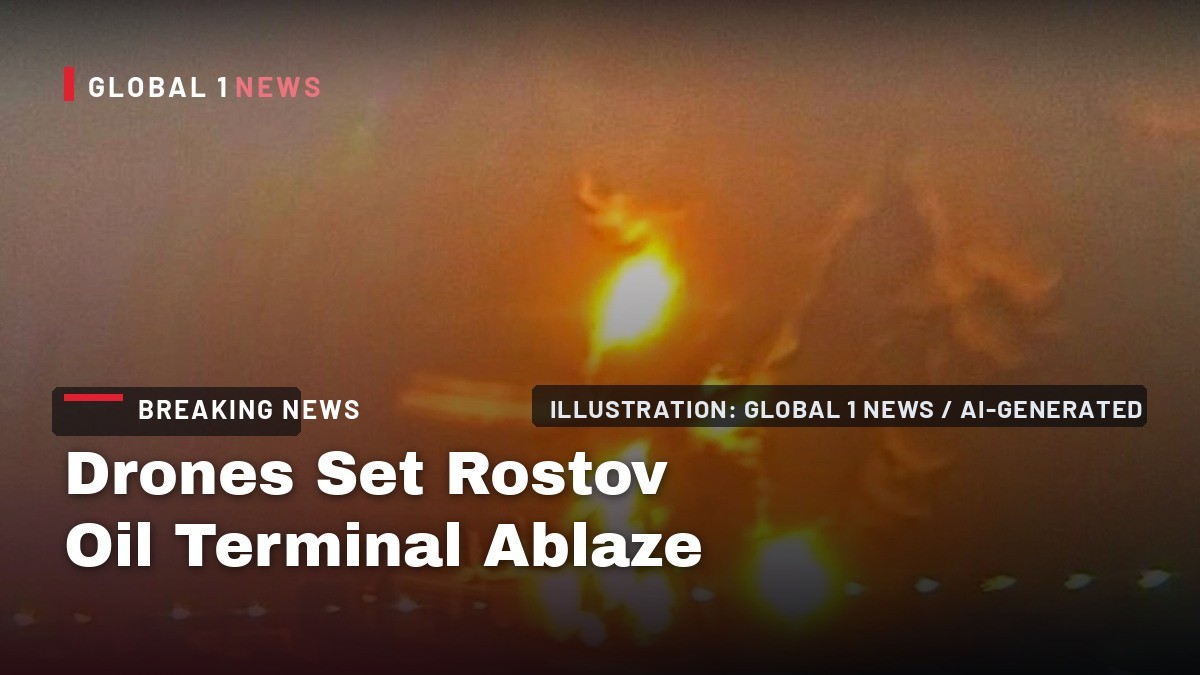 Drones Set Rostov Oil Terminal Ablaze as Russia Reports Mass Overnight Attack