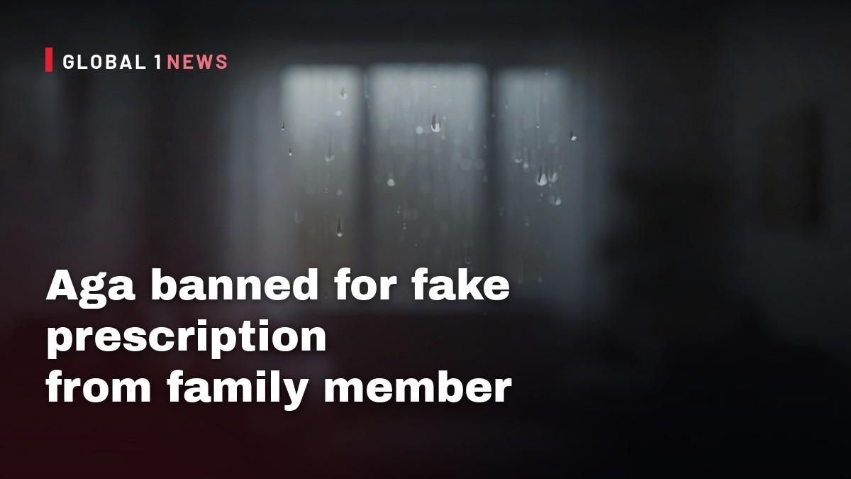 Aga banned for fake prescription from family member