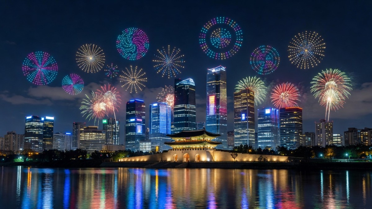 South Korea Marks Centennial of Hangeul Day with Drones, Fireworks and Nationwide Parades