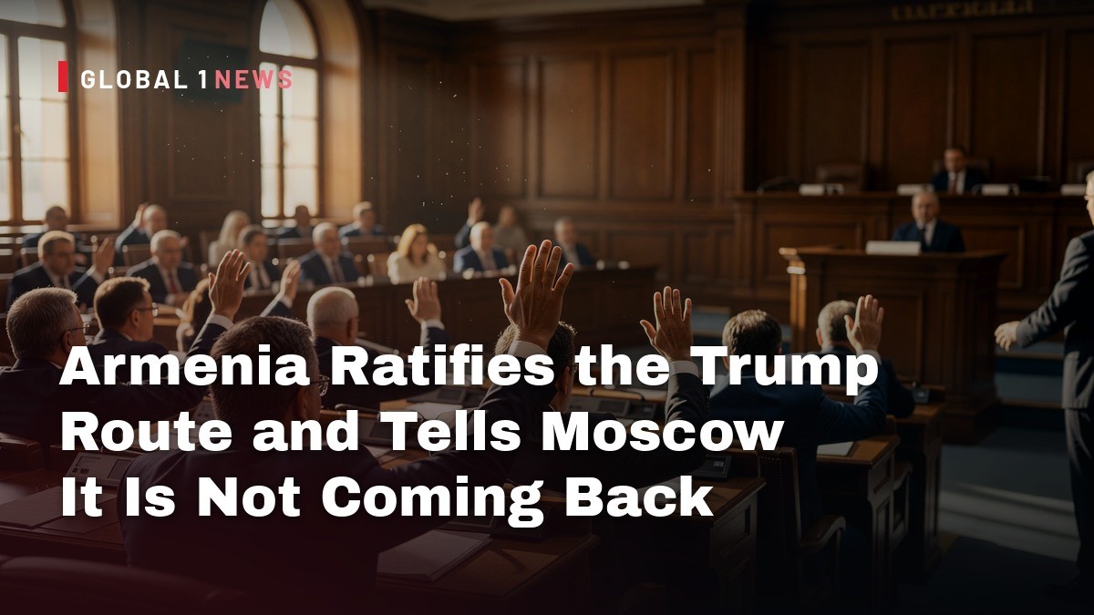 Armenia Ratifies the Trump Route and Tells Moscow It Is Not Coming Back