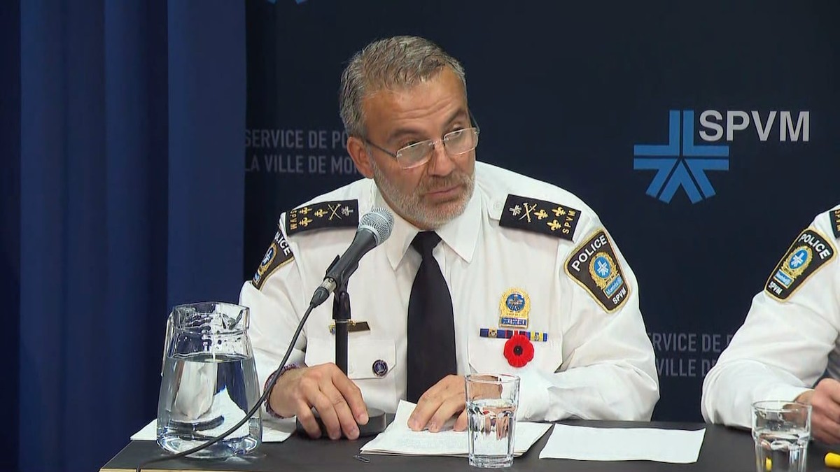 Montreal police Chief Fady Dagher speaks at a news conference at SPVM headquarters on Oct. 30, 2026. Photo: CBC