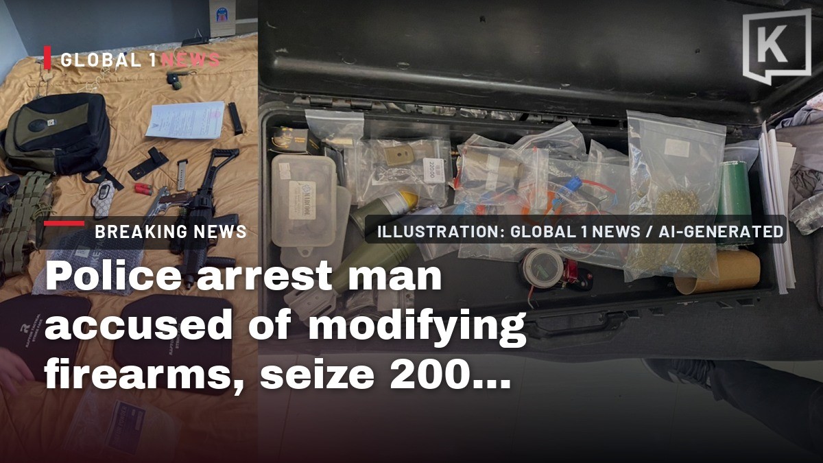 Police arrest man accused of modifying firearms, seize 200 rounds and suspected C4 detonators